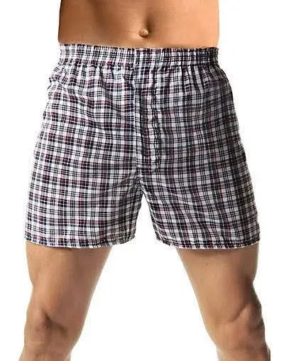 Hanes Men's Tartan Plaid Woven Boxer Shorts 5pk