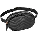 Geestock Black Fanny Packs, Leather Waist Bags for Women, Waterproof Belt Bag, Crossbody Bag, Stylish Bumbag for Party, Travel, Gift