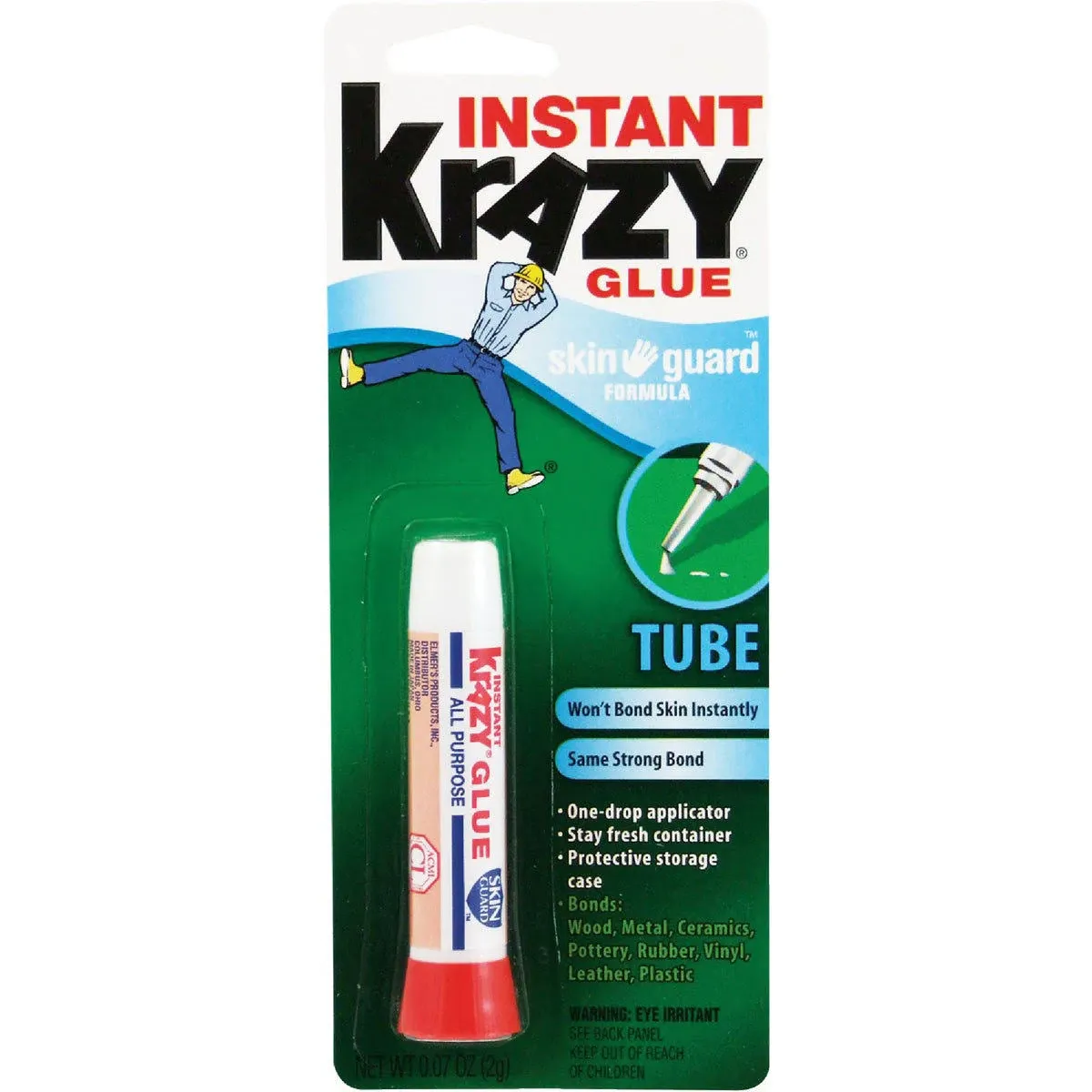 Krazy Glue KG78548R Skin Guard Super Glue, Liquid, Irritating, Clear, 2 g Tube