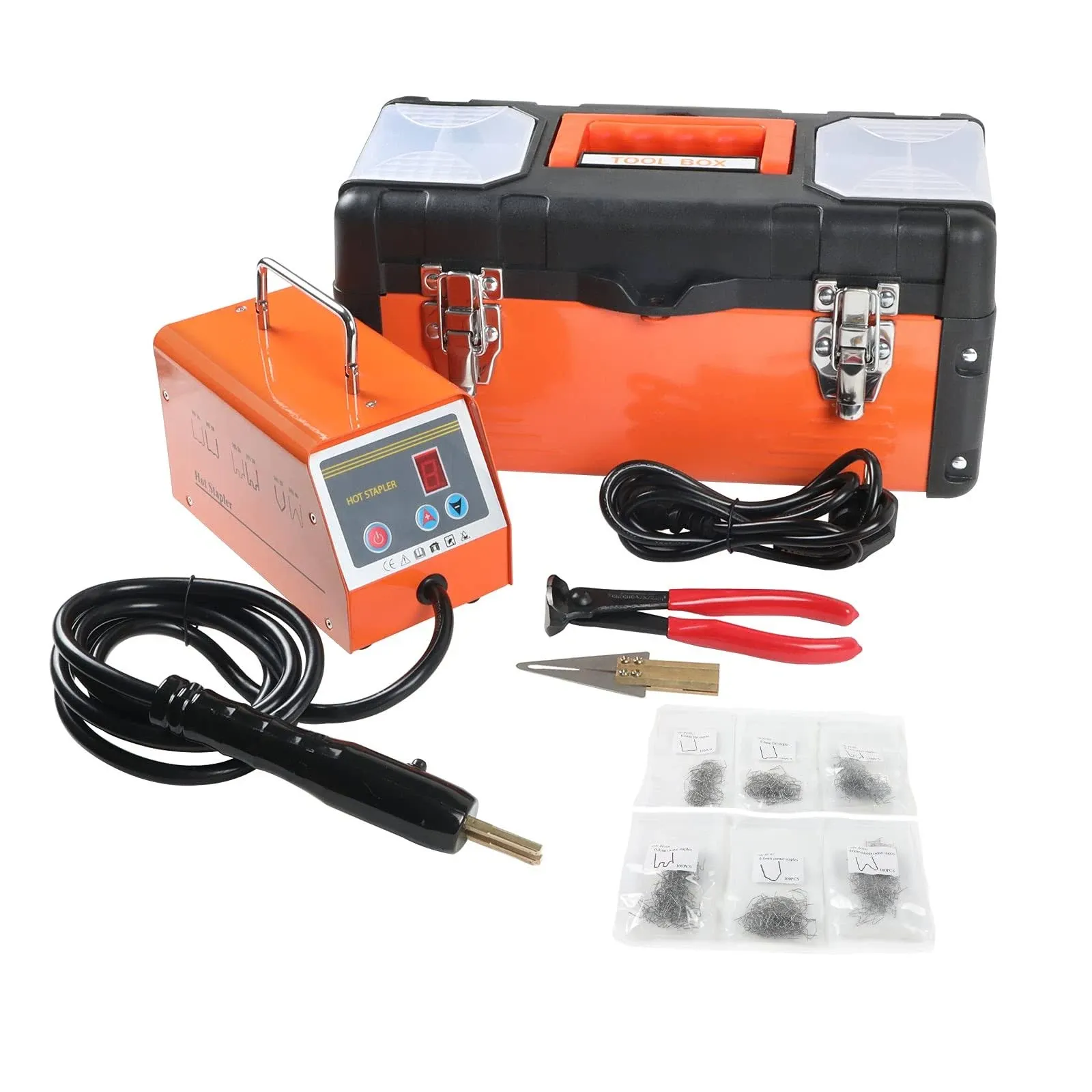 BELEY Car Bumper Repair Plastic Welder Kit, 110V Hot Stapler Plastic Welding Gun Machine with 600PCS Staples