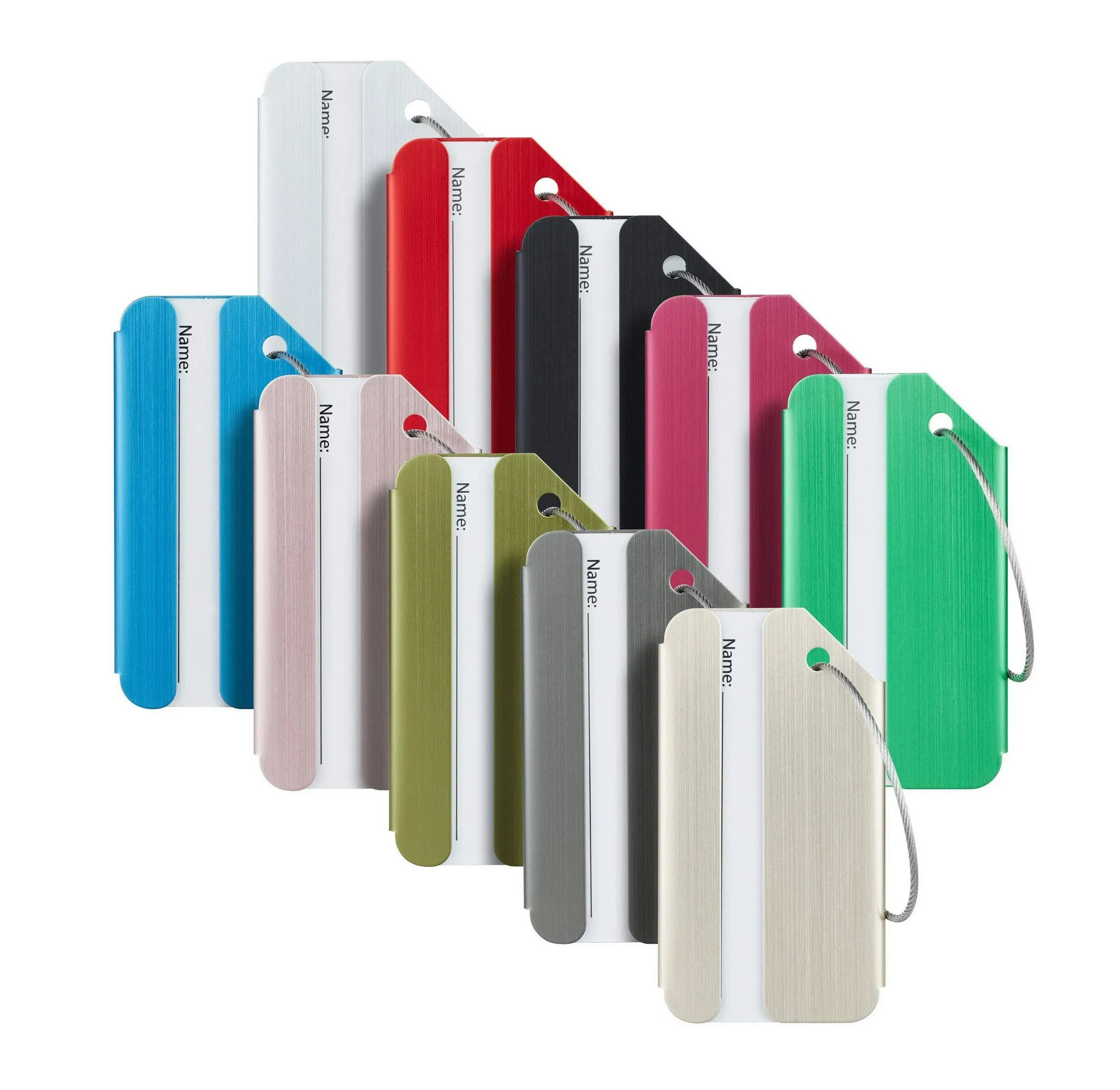 Travelambo Luggage Tags & Bag Tags Stainless Steel Aluminum Various Colors (Mixed ...