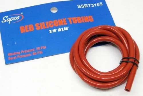 Supco SSRT145  RED SILICONE TUBING 1/4 - 5FT