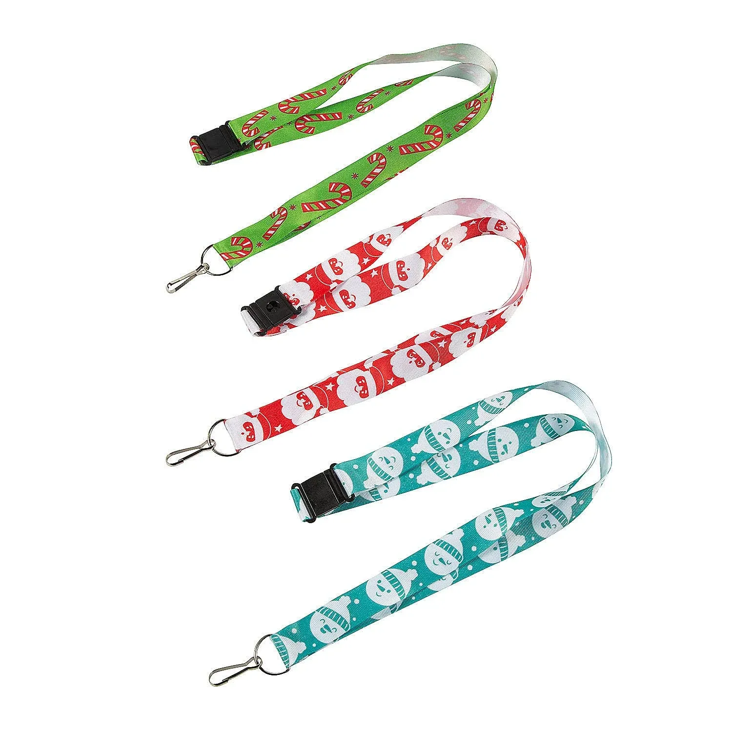 Christmas Print Lanyards - 12 Pc.