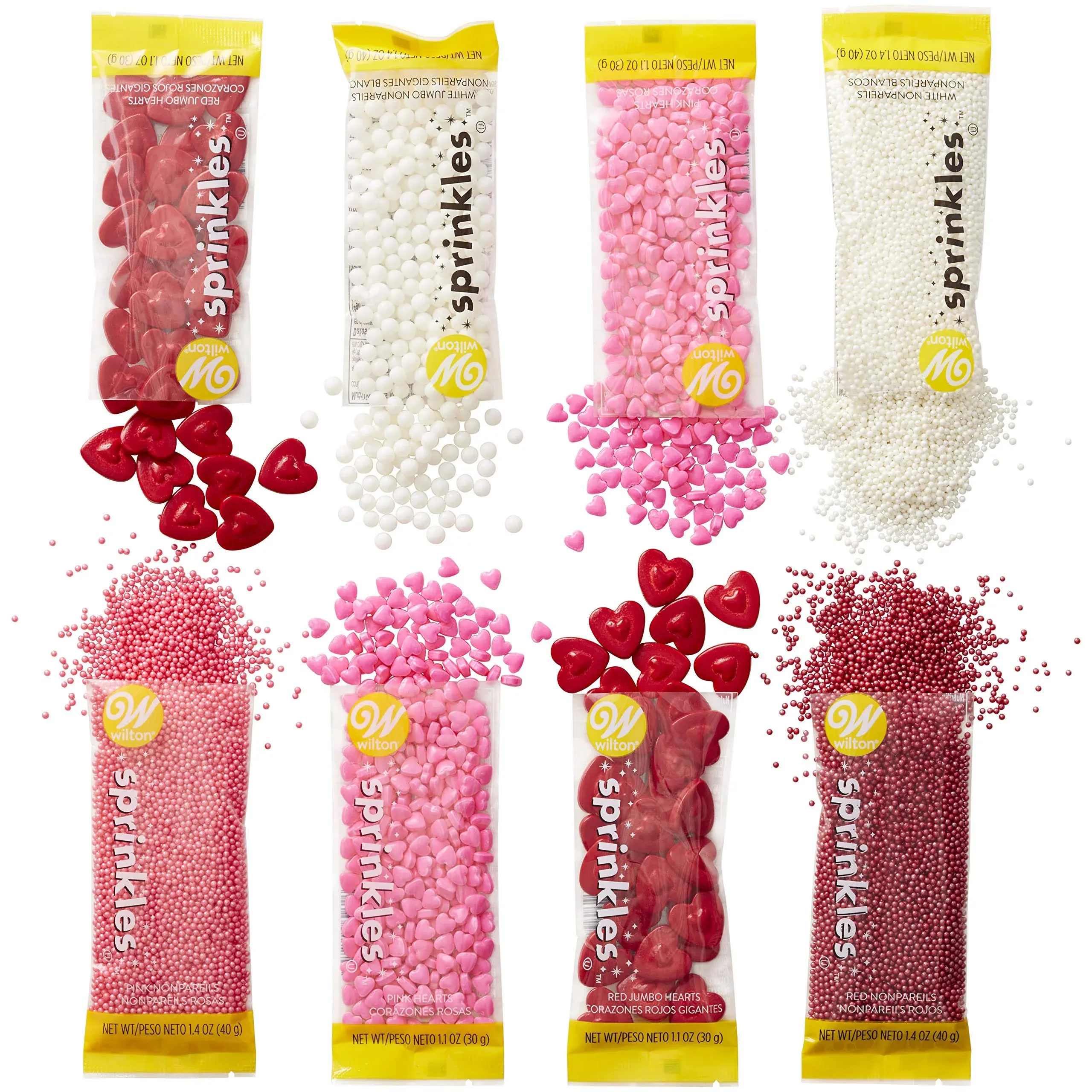 Valentine Sprinkles Dessert Decorating Set, 8-Count