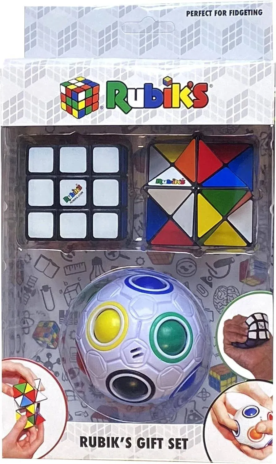 Rubiks 3 Piece Gift Set | Squishy Cube | Magic Star | Rainbow Ball. Sealed New!