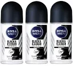 Nivea for Men Deodorant Roll On 1.69 Oz (Invisible B&W Power) Pack of 3 