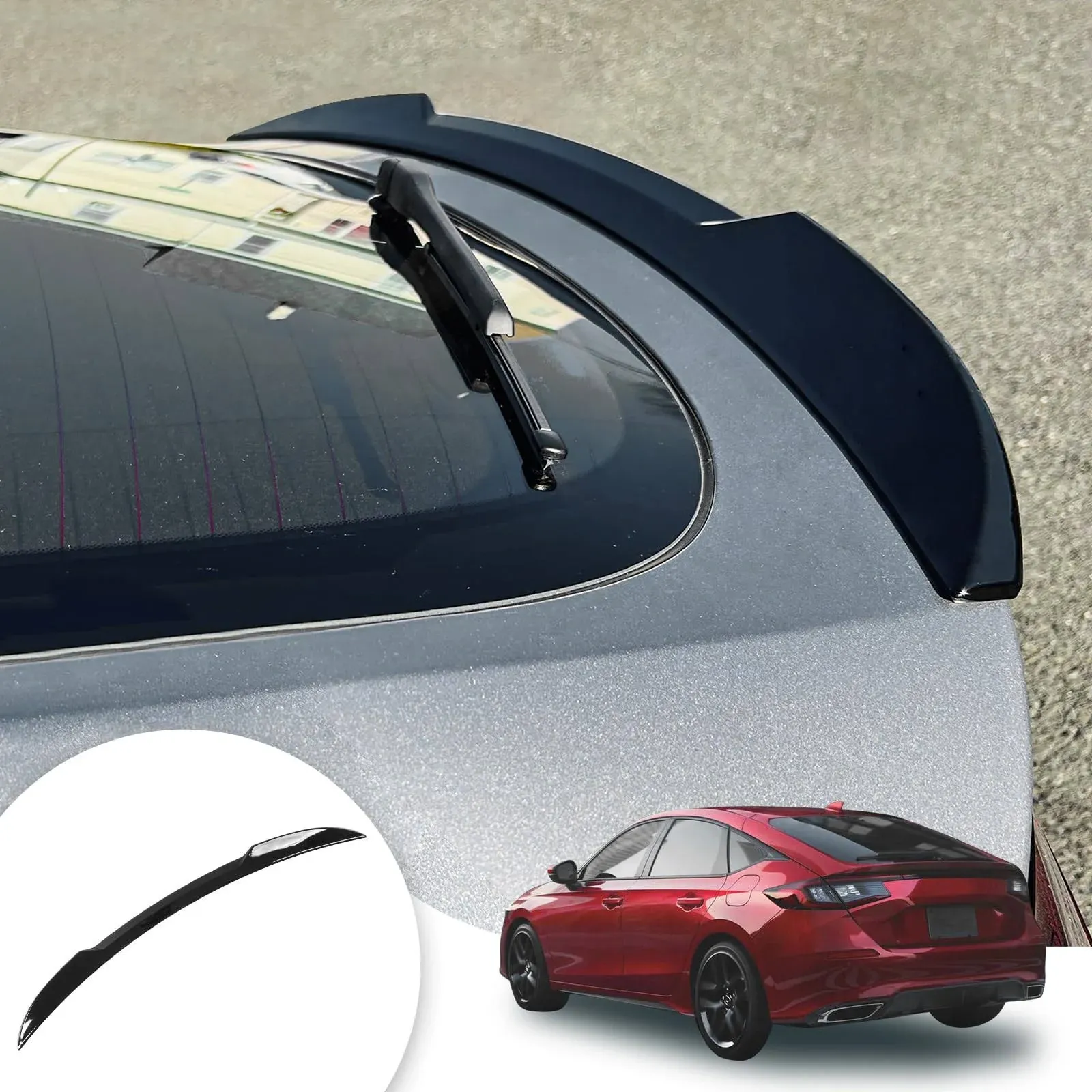 Maxzina Spoiler Wing Compatible with 2022 2023 2024 Honda Civic Hatchback Trunk ...