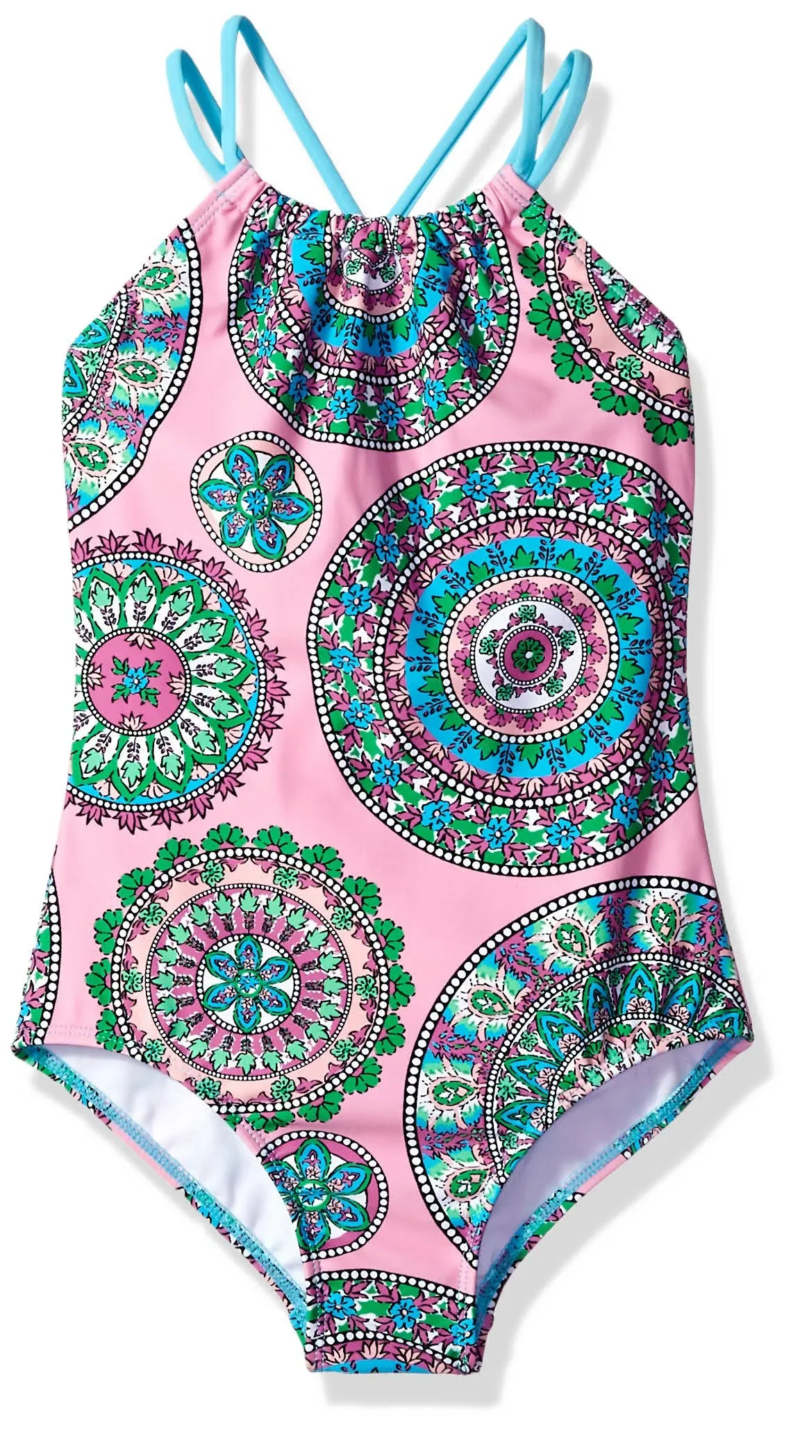 Kanu Surf Girls Jasmine Beach Sport Halter One Piece Swimsuit, Mahina Purple, 12