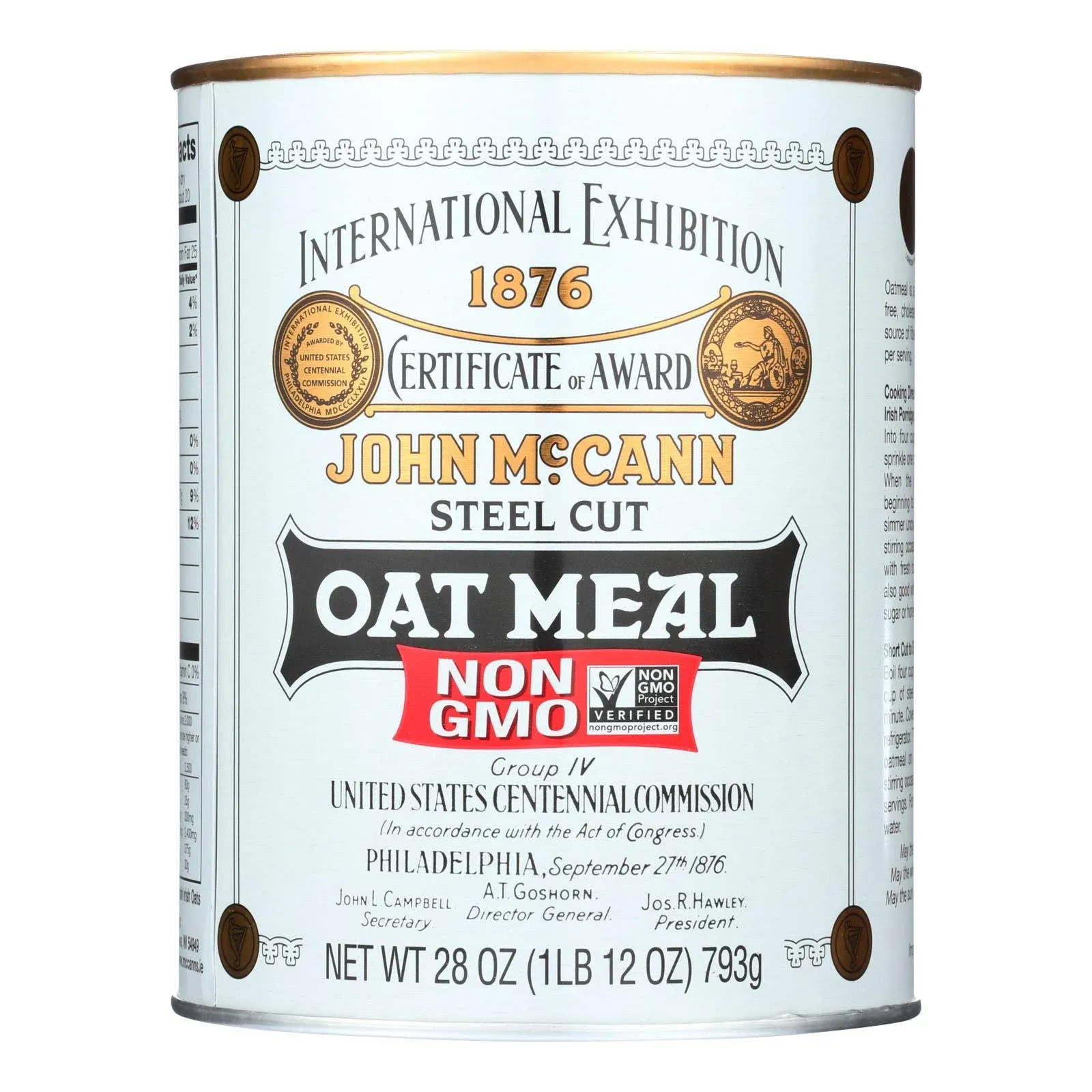 McCann's Irish Oatmeal, Traditional Steel Cut Oats, 28 Ounce (Pack of 6)