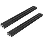 VICHSAMWY 2pcs 400mm 2040 V European Standard Anodized Black Aluminum Profile Extrusion Linear Rail for 3D Printer and CNC Machine