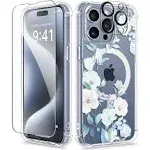 Magnetic for iPhone 15 ProMax Case with Screen Protector Camera Protector