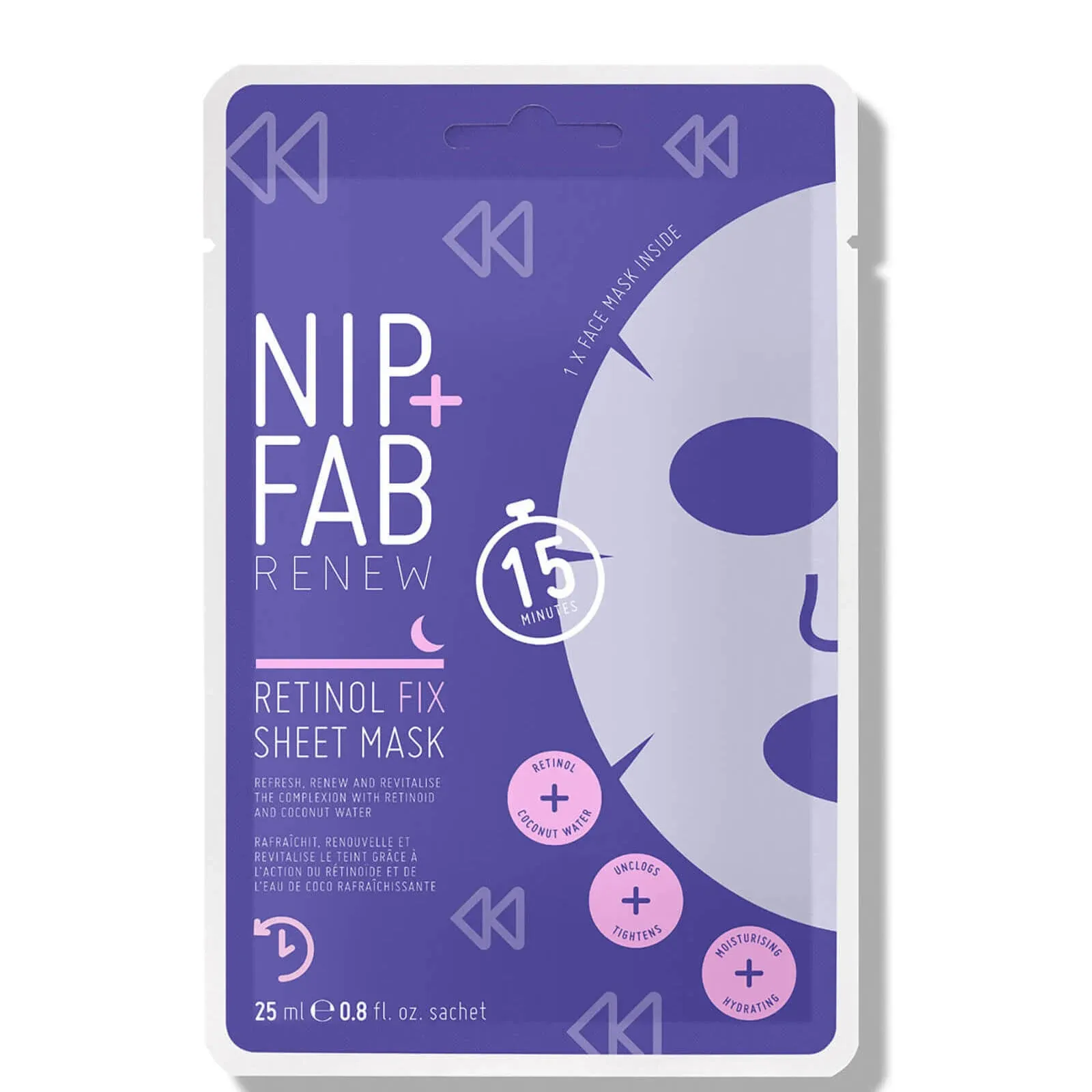 Nip+Fab Retinol Fix Sheet Face Mask X2