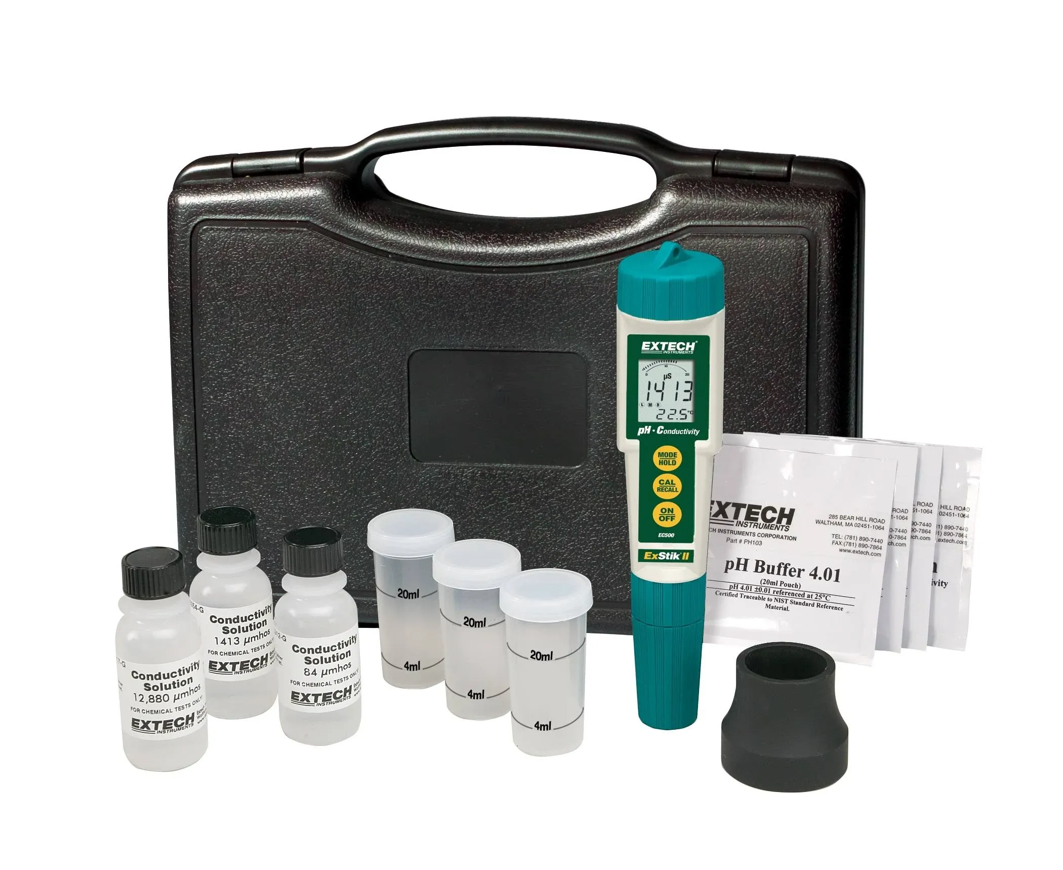 Extech Instruments EC510 Waterproof ExStik II pH/Conductivity Meter Kit