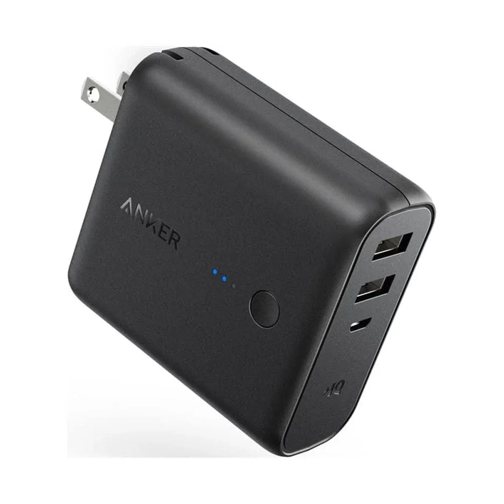 Anker PowerCore Fusion 5000 mAh 2-in-1 Portable Charger & Wall Charger - Black