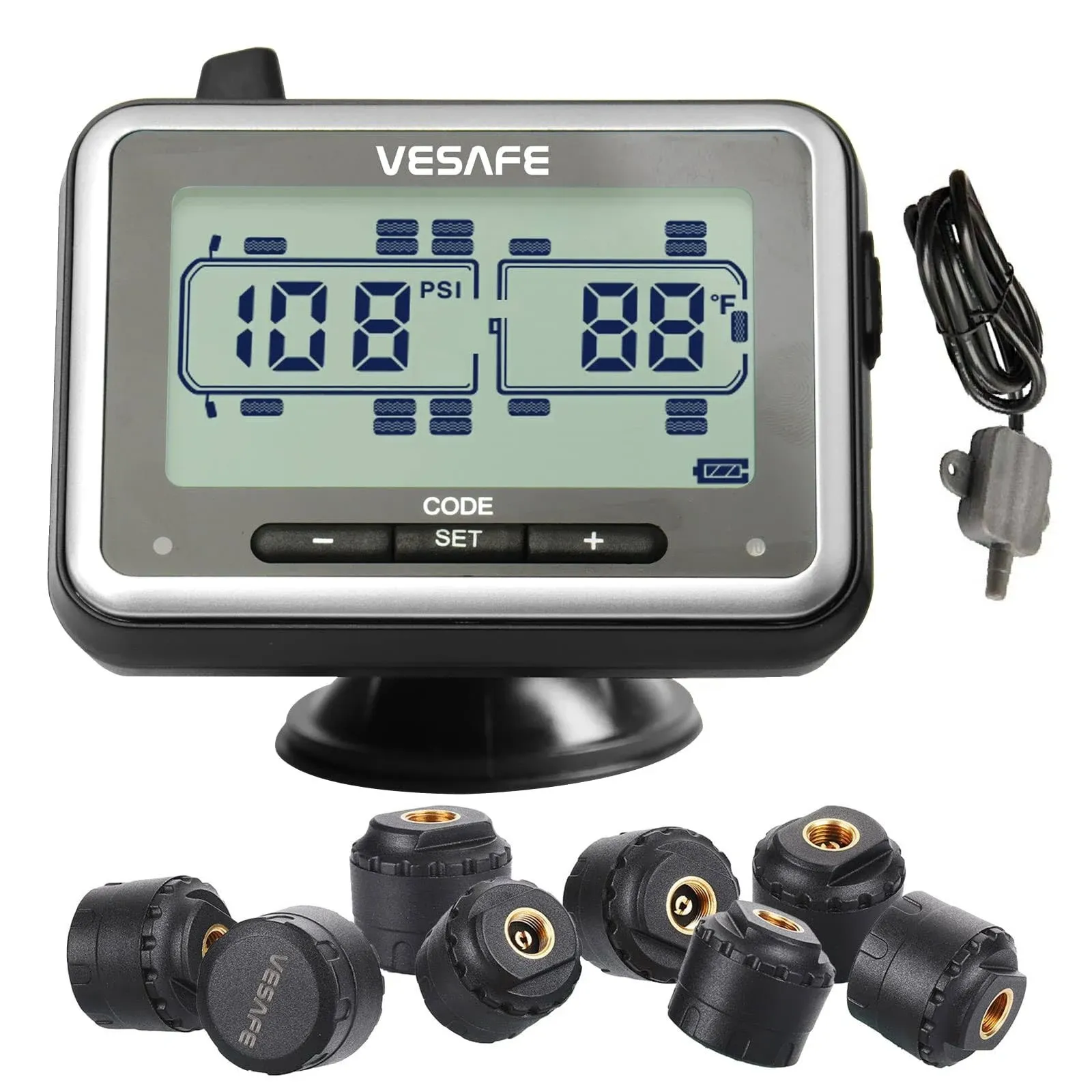 VESAFE TPMS, Wireless Tire Pressure Monitoring System for RV, Trailer, Coach ...