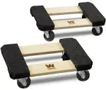 WEN 1000-Pound Capacity 12-by-18-Inch Hardwood Furniture Dolly 2-Pack