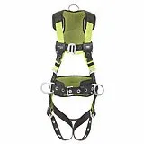 3M PROTECTA Full Body Harness: Vest Harness, Mating / Tongue, Mating, XL, Belt, Padded, Steel, Black