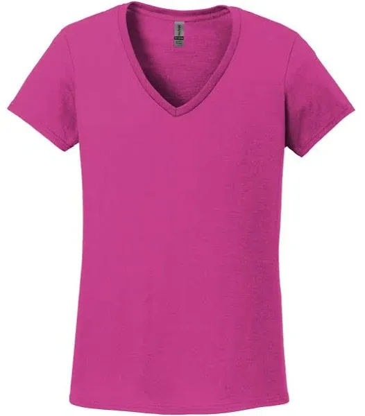 Gildan Ladies' Heavy Cotton 5.3 oz. V-Neck T-Shirt G500VL - Heliconia - L