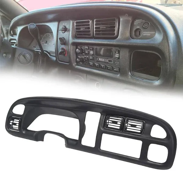 Ecotric Dash Board Bezel Compatible with 1998-2002 Dodge Ram 1500 2500 3500 Truck ...