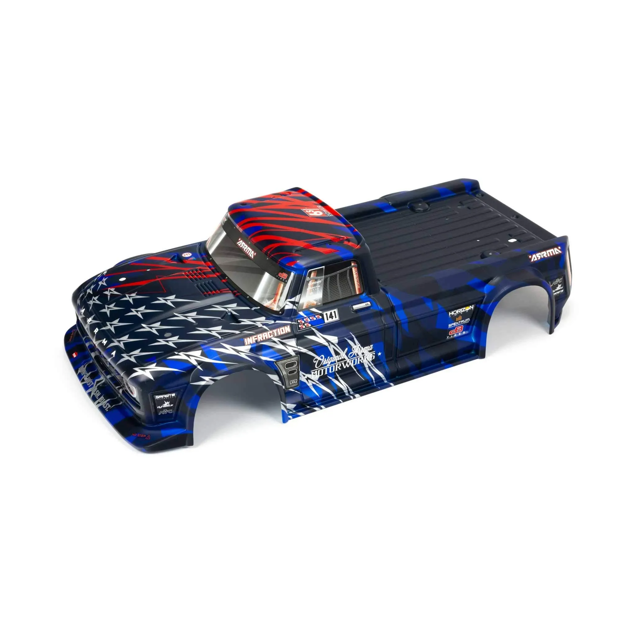 Arrma ARA410005 - Infraction 6S BLX Painted Body - Blue/Red