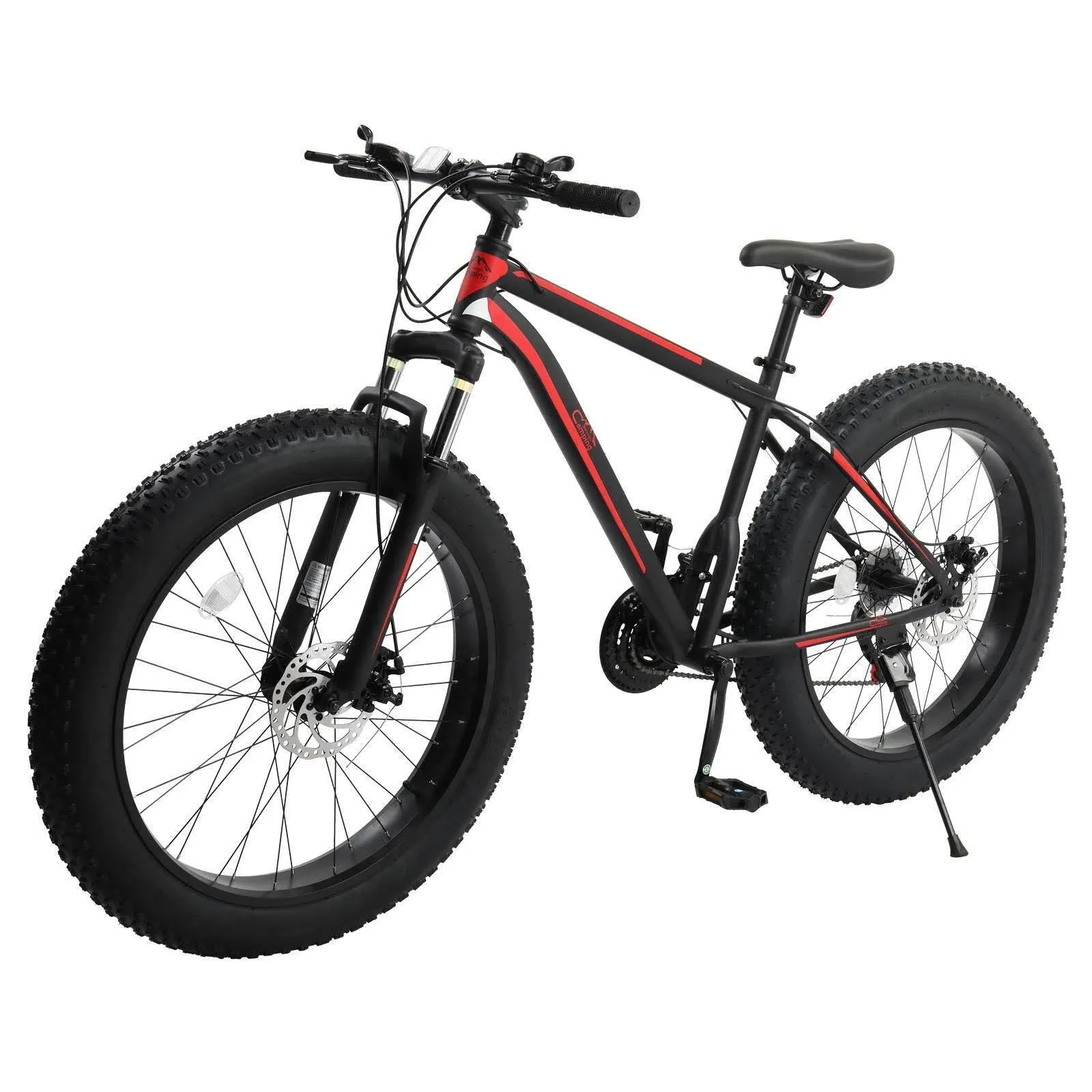 Front Suspension Mountain Bike 21 Speed 26&#039;&#039; Fat Tire Bikes MTB Bicycle Cycling