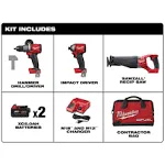 Milwaukee 2997-23 Fuel Combo Kit includes Drill Impact Reciprocating Sawzal