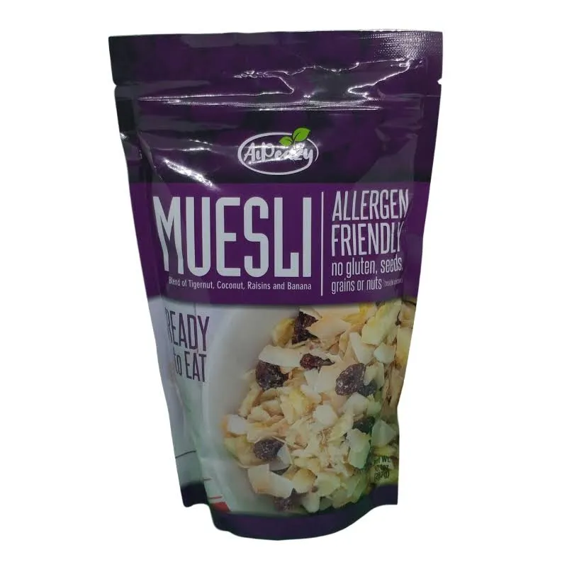 AiPeazy Muesli - Gluten Free, Paleo Mix for Breakfast, Snacks, Cereal & More - with Organic Raisins, Tigernut, Coconut & Banana - 10.1oz