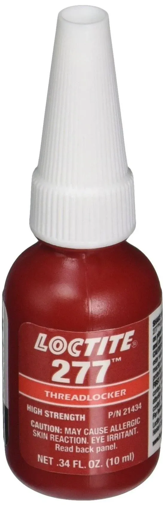 Loctite 277 442-21434 10ml High Strength Threadlocker, Red ColorLoctite 277 442-21434 10ml High Strength Threadlocker,…