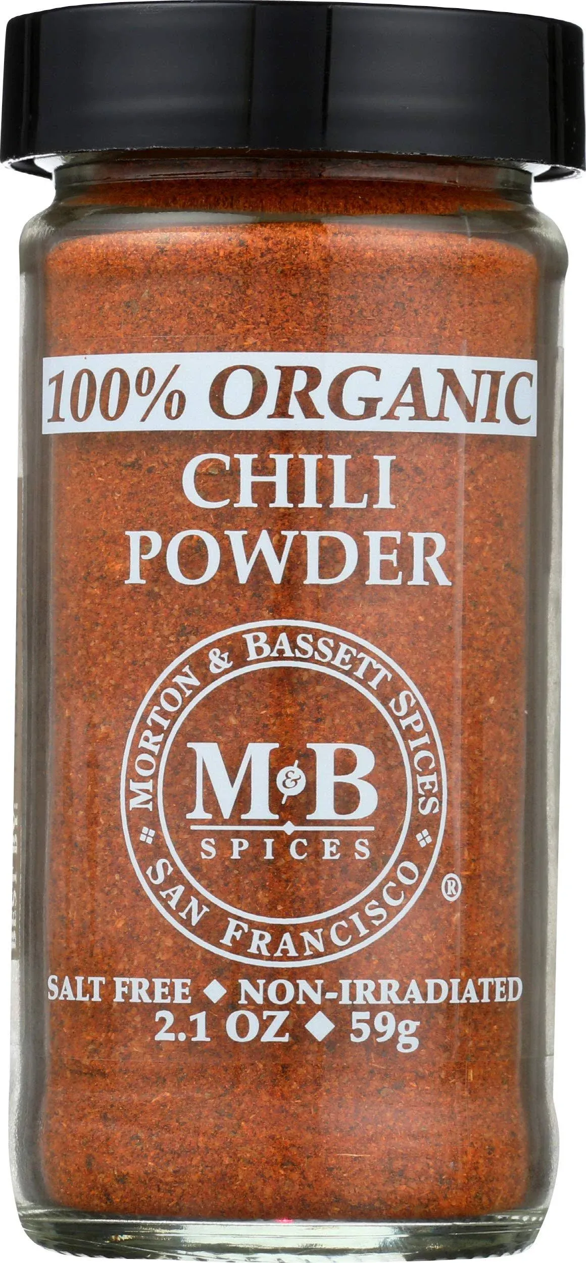 Morton & Bassett Chili Powder, 100% Organic - 2.1 oz