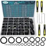 KEZE 1008 Pcs SAE O Ring Kit,32 Sizes USA Standard Nitrile 70A Rubber Seals Inch O Rings Set with 4 Pieces O Rings Remover Tools for Faucet Automotive Hydraulic Plumbing AS568:006-226