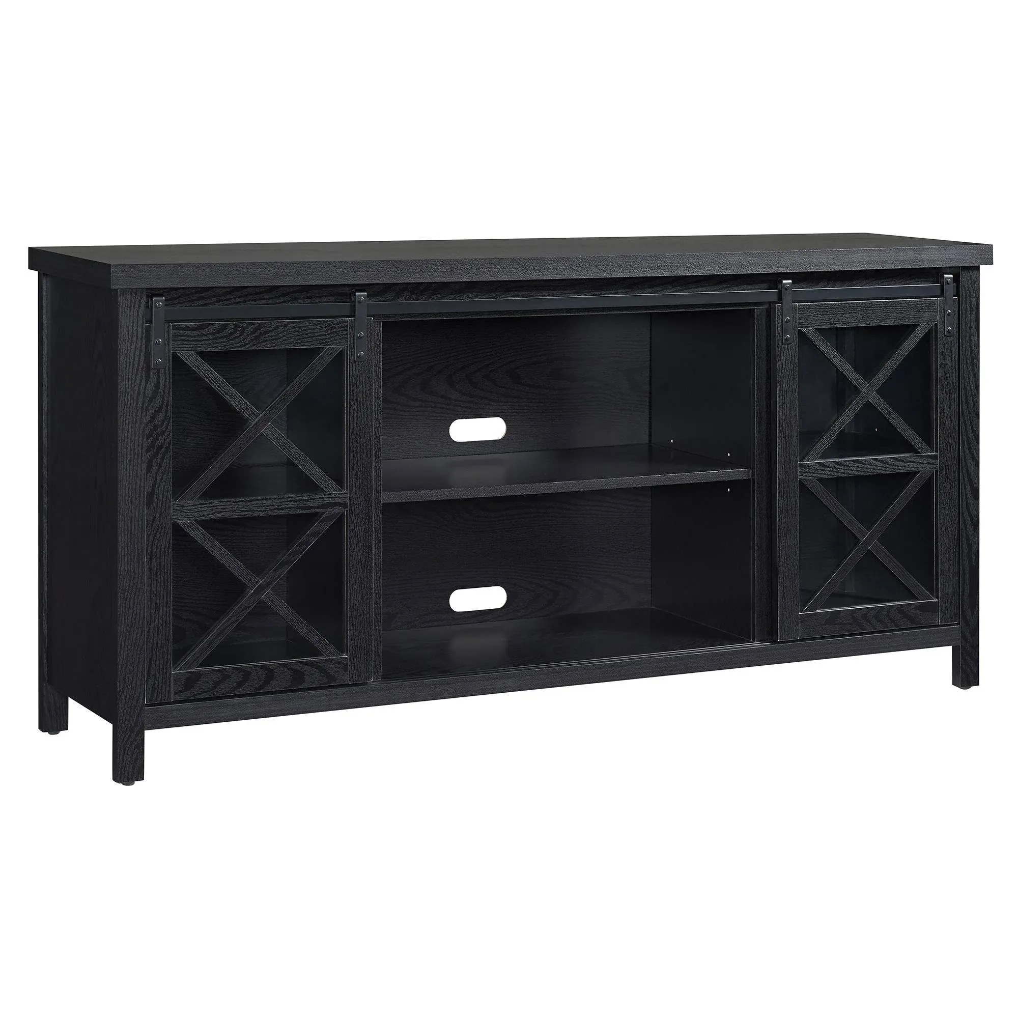 Clementine Rectangular TV Stand for TV's Up to 80" in Black Grain