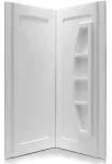 ANZZI SW-AZ006WH Gradient 74 x 36 x 36 in. 2-Piece Direct-to-Stud Corner Shower Surround in White