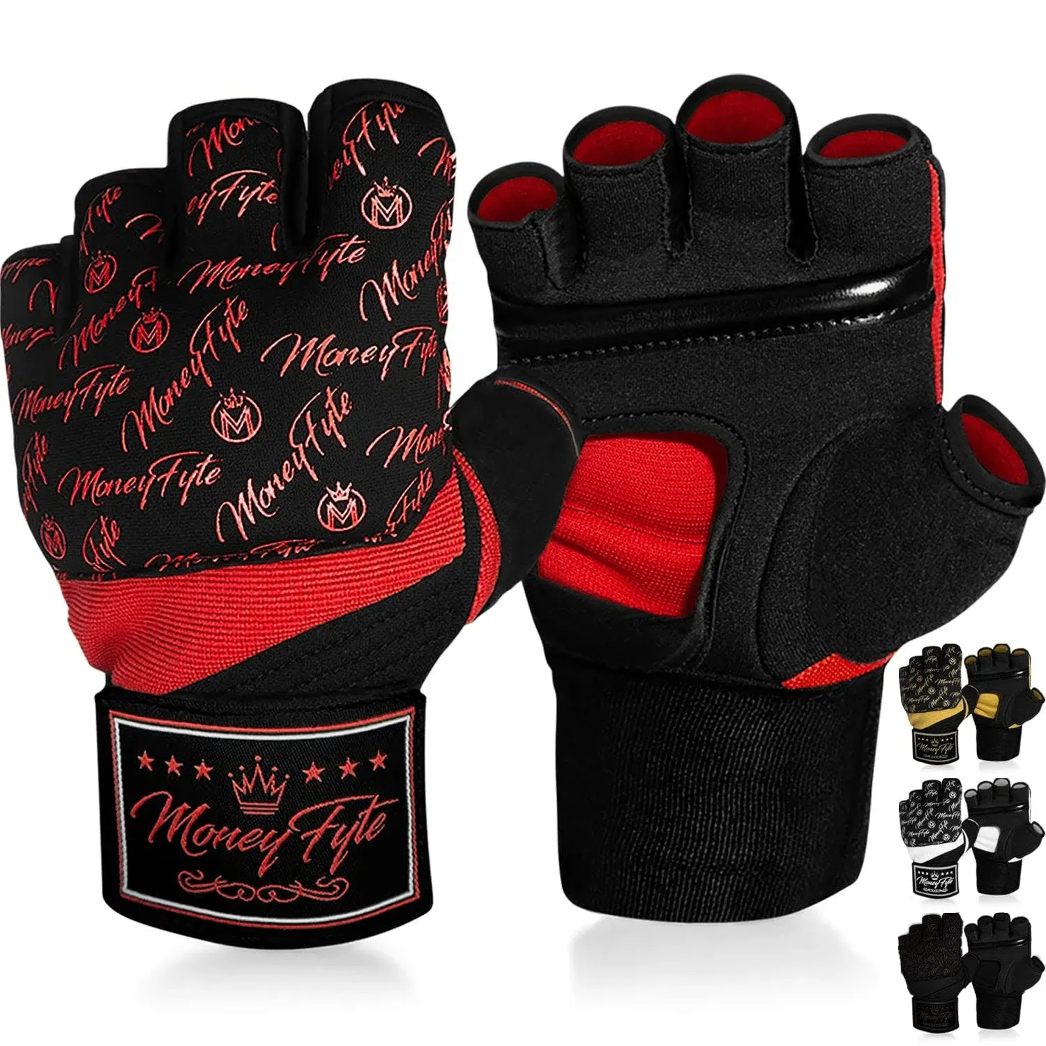 Quick Gel Boxing Hand Wrap for MMA & Kickboxing | MoneyFyte Red / Xs