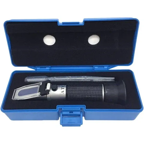 aichose Brix Refractometer with ATC, Dual Scale - Specific Gravity & Brix, Hydrometer in Wine Making and Beer Brewing, Homebrew Kit