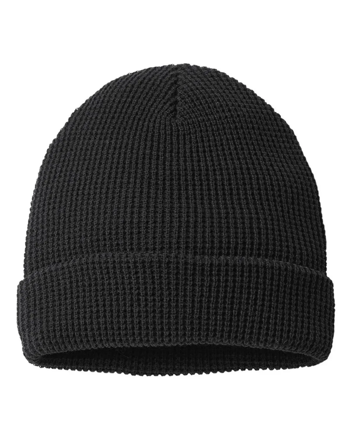 Richardson 146R - Waffle Cuffed Beanie - Black One Size