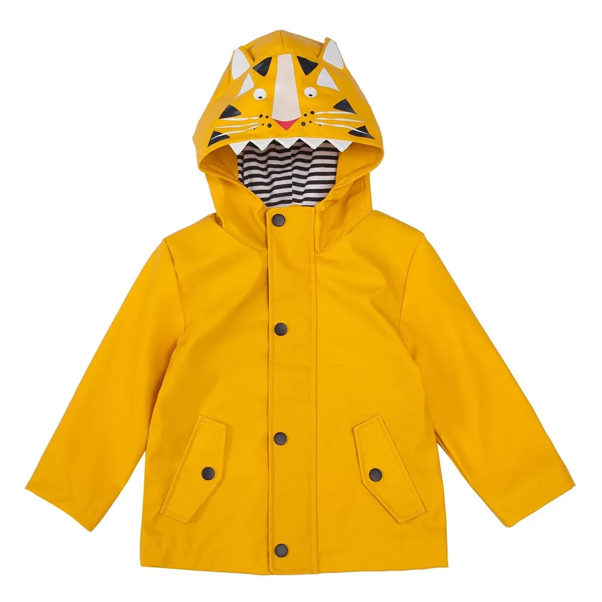 Rokka&Rolla Toddler Boys' Rain Coats Tiger Jackets-Yellow Tiger, Size 4-5