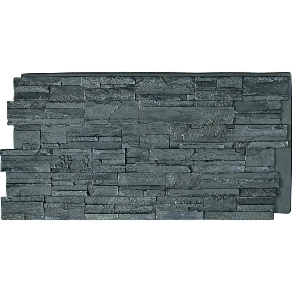 Cascade Stacked Stone Stonewall Faux Stone Siding Panel Slate Gray