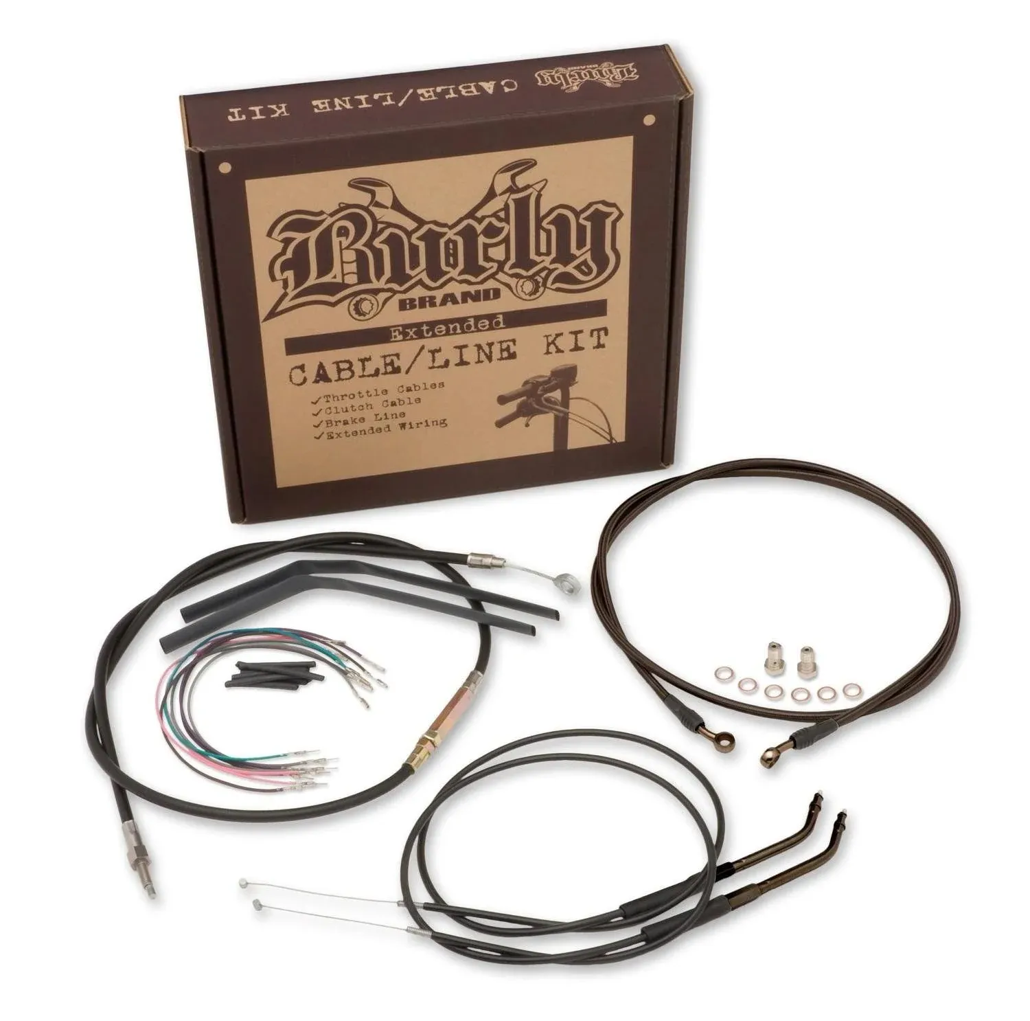 Burly Cable/Brake Line Kit for 16&#034; Gorilla Bars #B30-1013 Harley Davidson