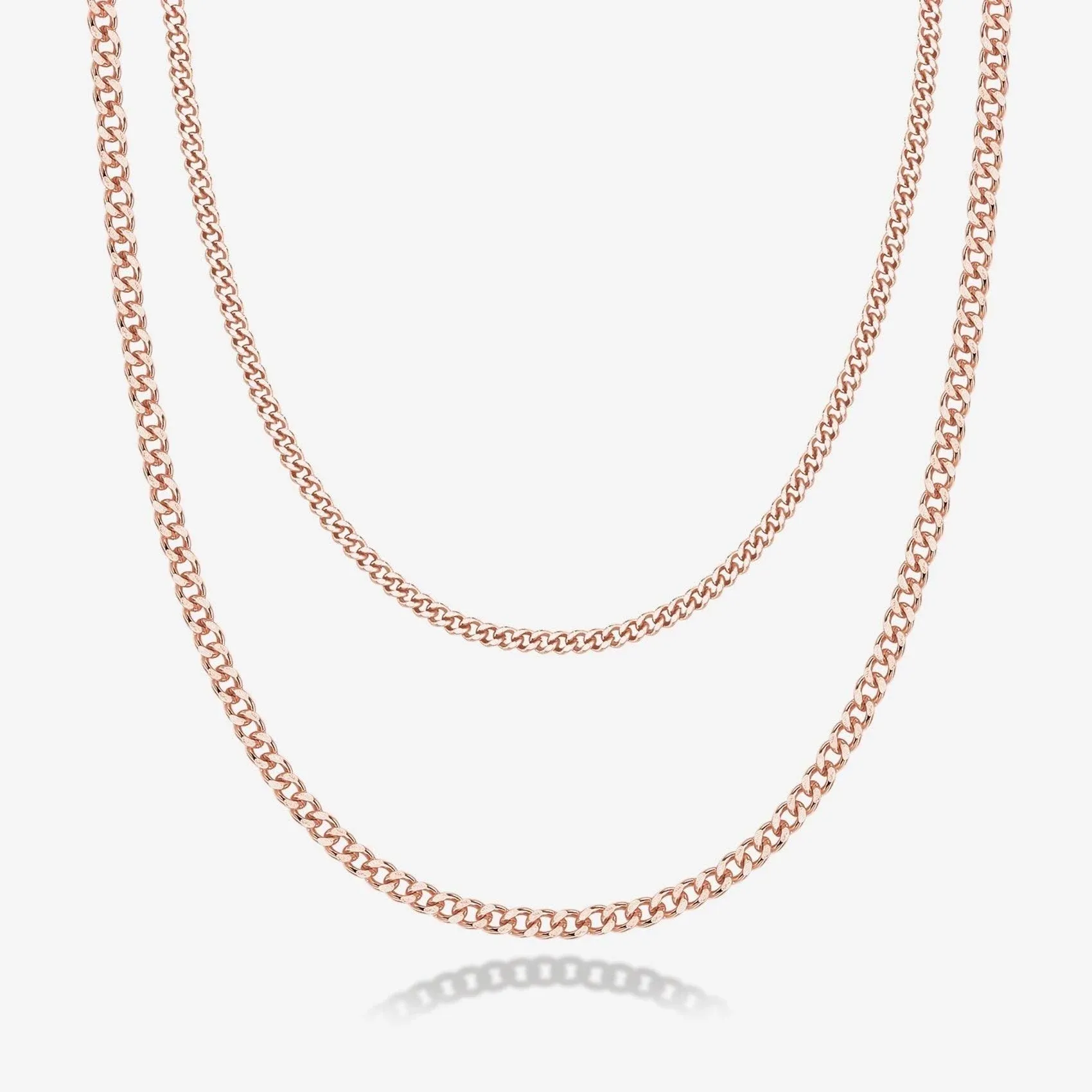 Layered Curb Link Chain Gold Necklace for Women by PAVOI