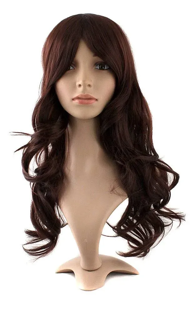 MapofBeauty Charming Synthetic Fiber Long Wavy Hair Wig Women's Party Full Wigs ...