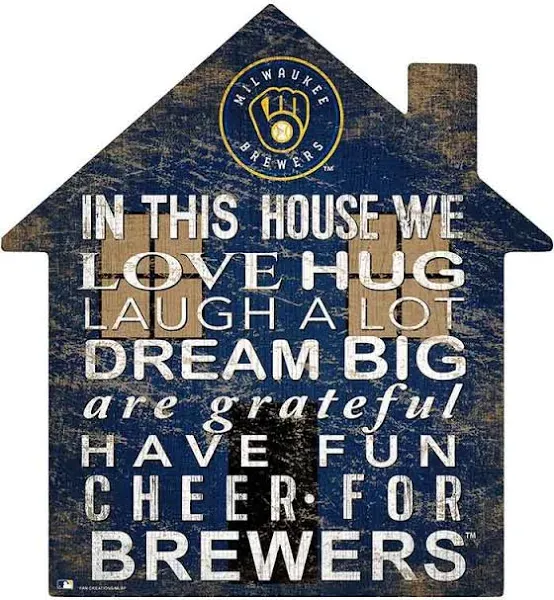 Milwaukee Brewers 12" House Sign