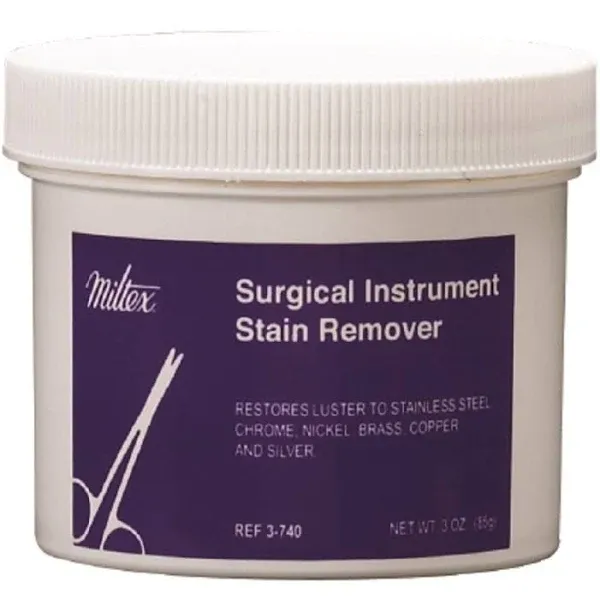 Miltex Surgical Instrument Stain Remover Powder, 3 Oz Jar - 1/Each