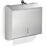 Gorlary Paper Towel Dispenser Wall Mount Commercial C Fold Multifold Hand Paper Towel Dispenser Stainless Steel Tissue Holder