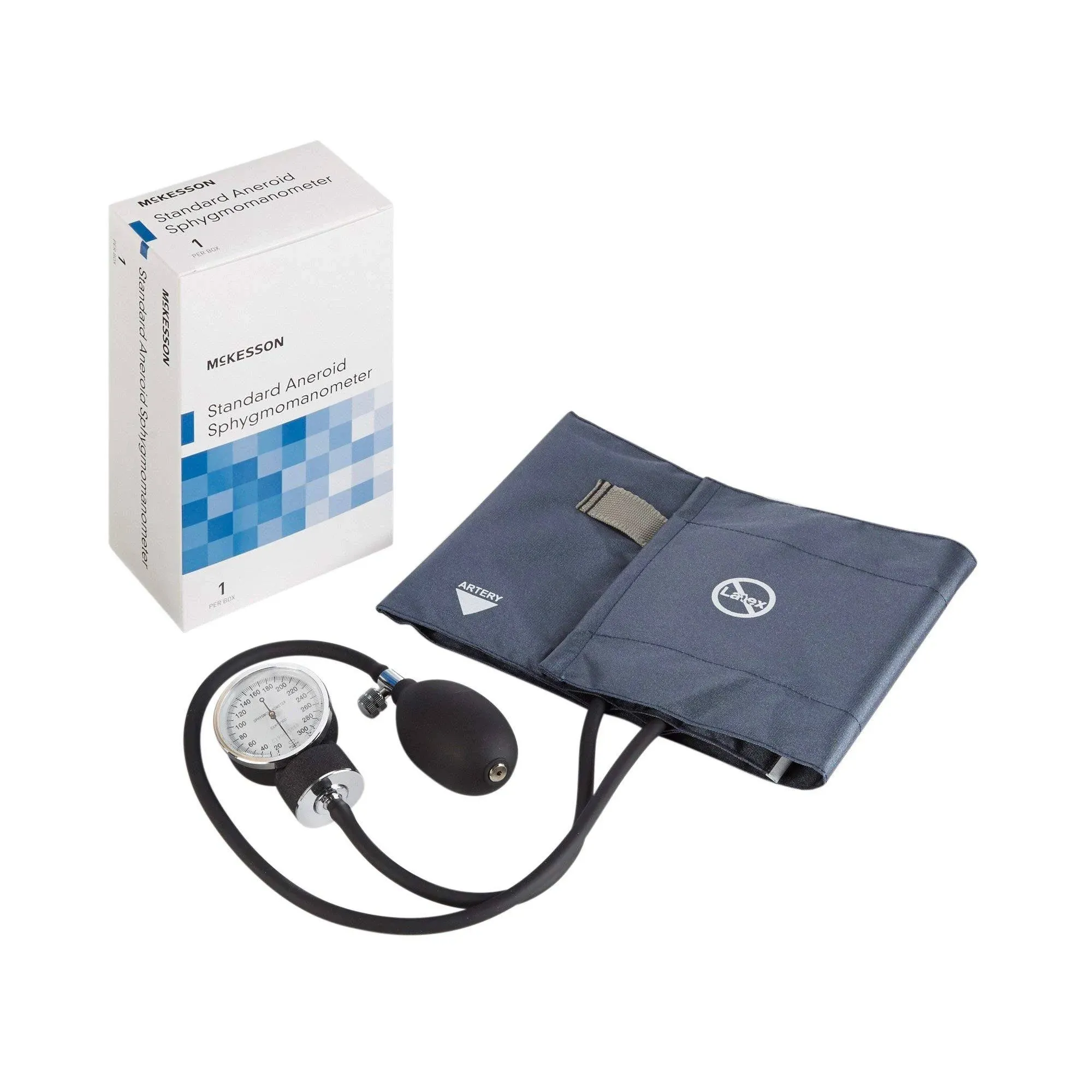 McKesson-01-775-12XNGM Aneroid Sphygmomanometer Unit Brand 2-Tubes Manual Large Cuff