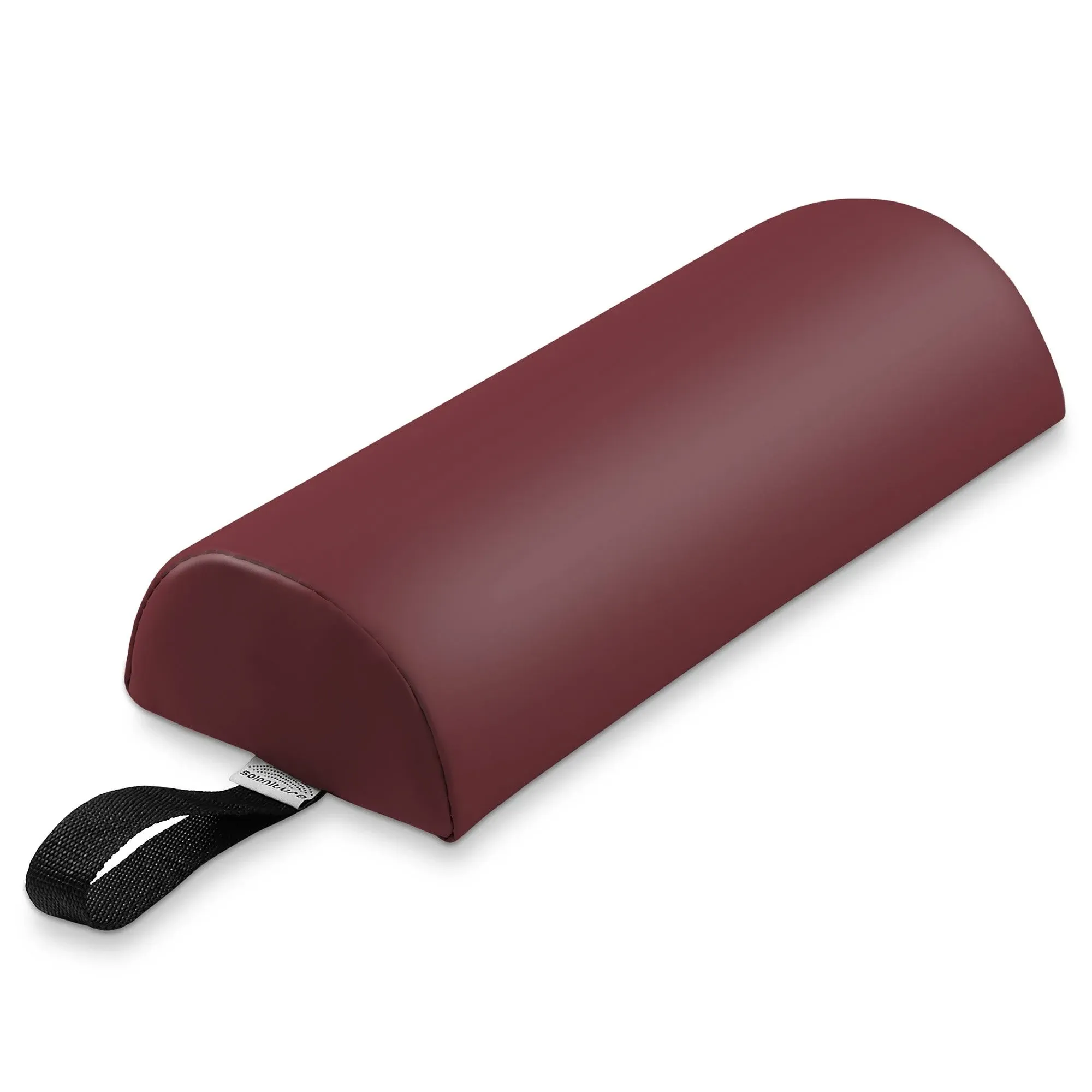 Saloniture 13" x 6" x 3" Half Round Neck Massage Table Bolster Pillow Pad - Burgundy