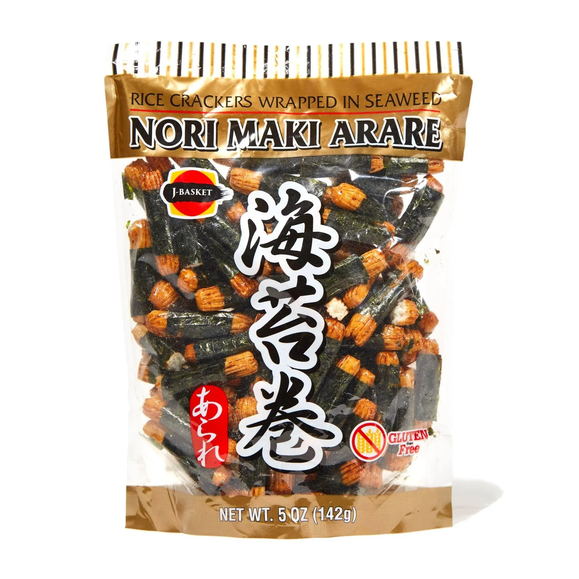 JFC Nori Maki Arare Rice Crackers Wrapped in Seaweed - 5.00 oz