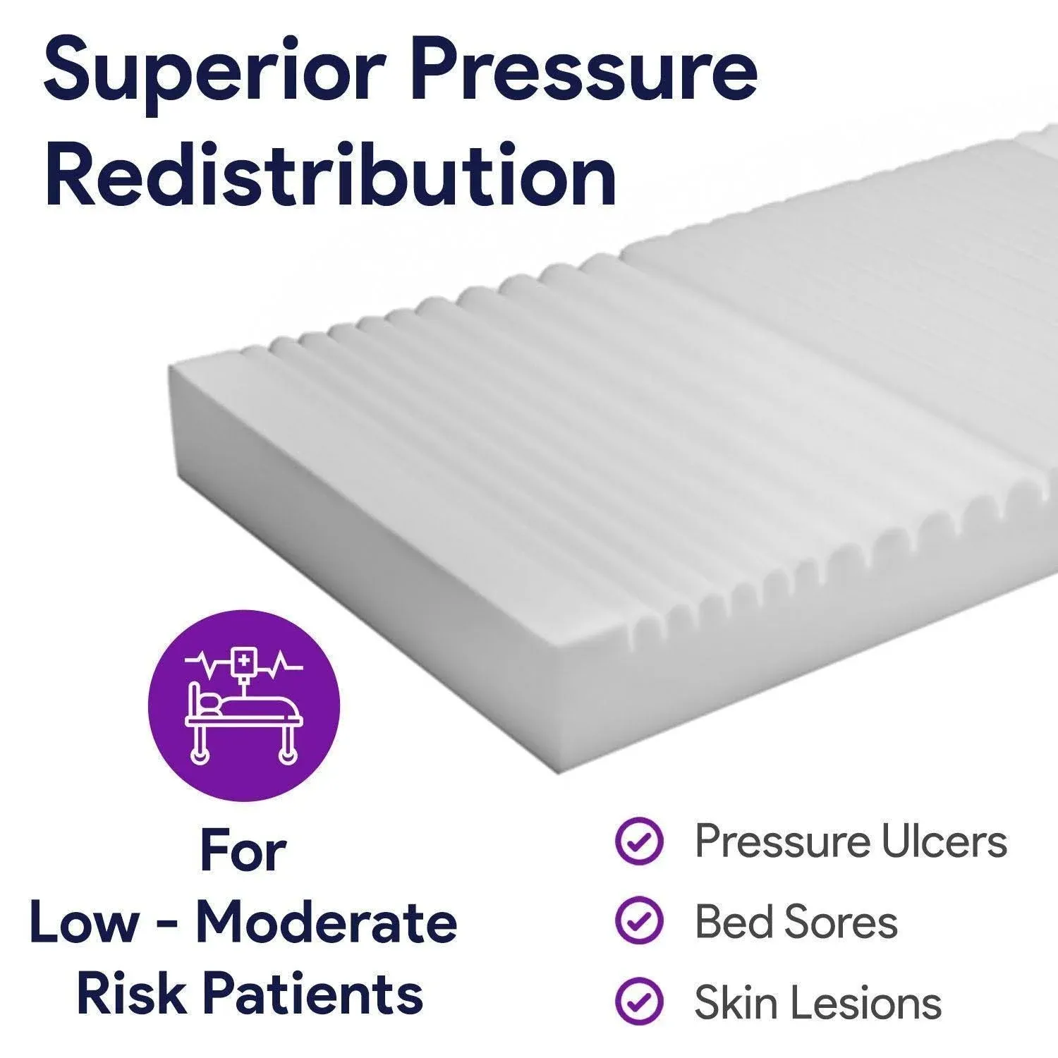 Foam Hospital Bed for Pressure Redistribution - Bed Sore Prevention