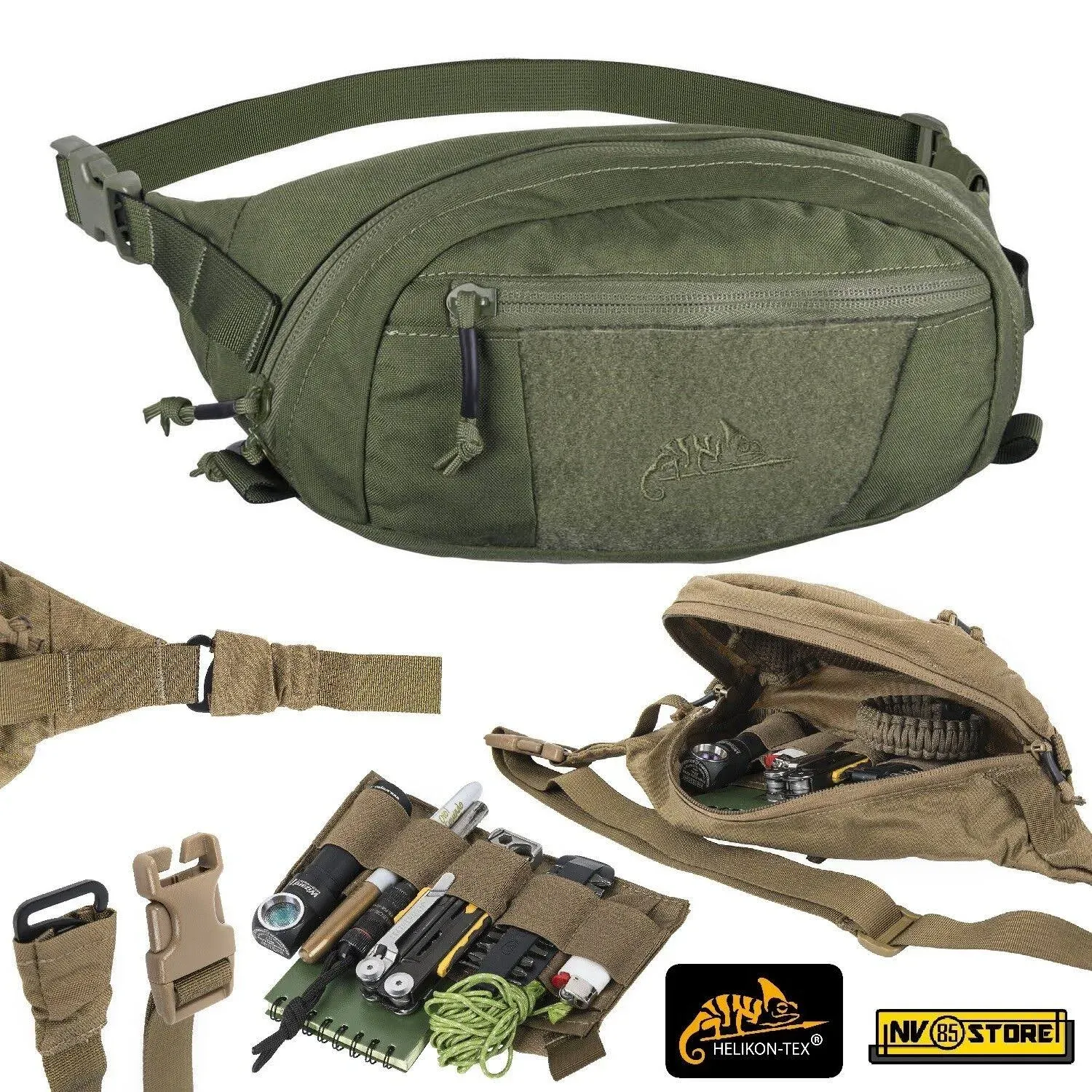 Helikon Tex Possum Waist Pack Hip Bag Belt Pouch Outdoor Bag Olive