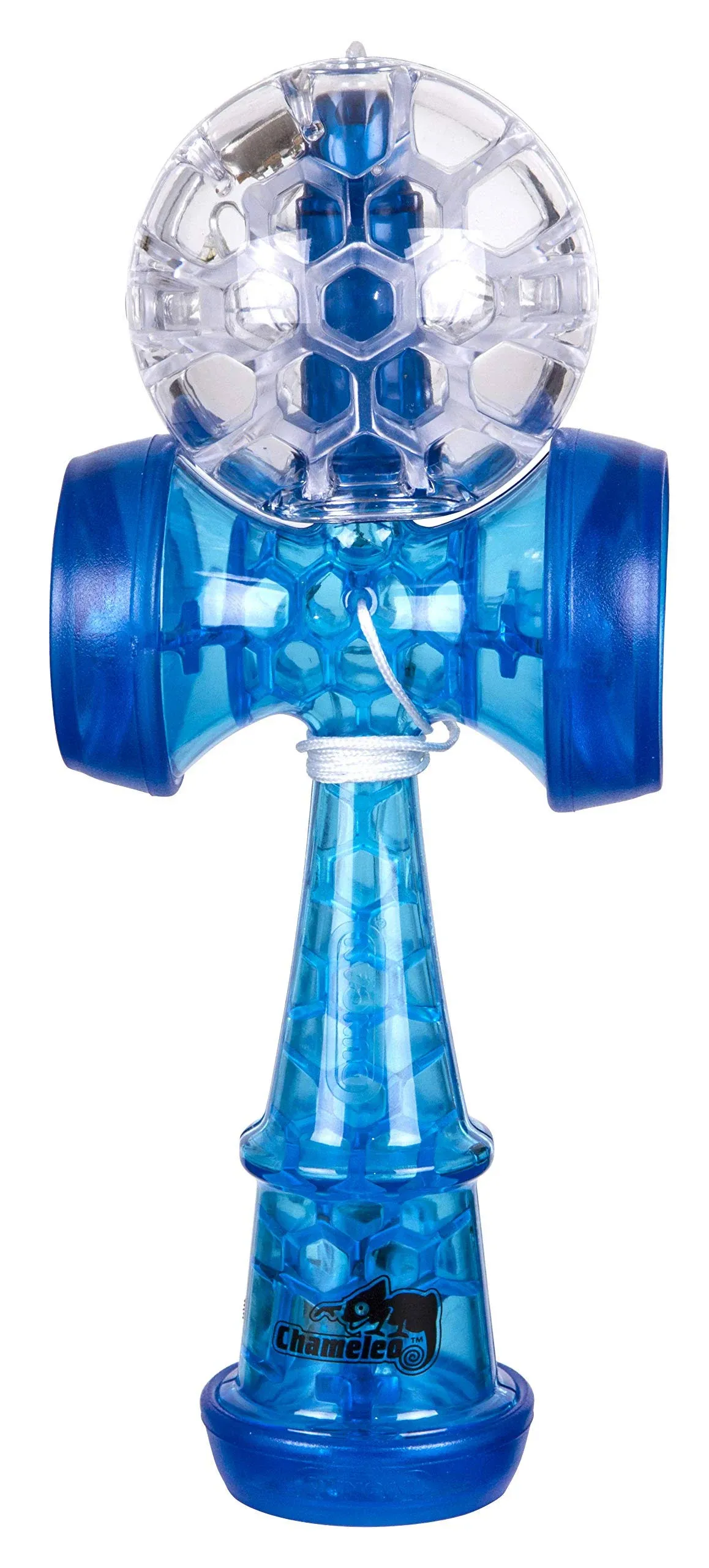 Duncan Toys Torch Light-Up Kendama Toy, Blue & Clear