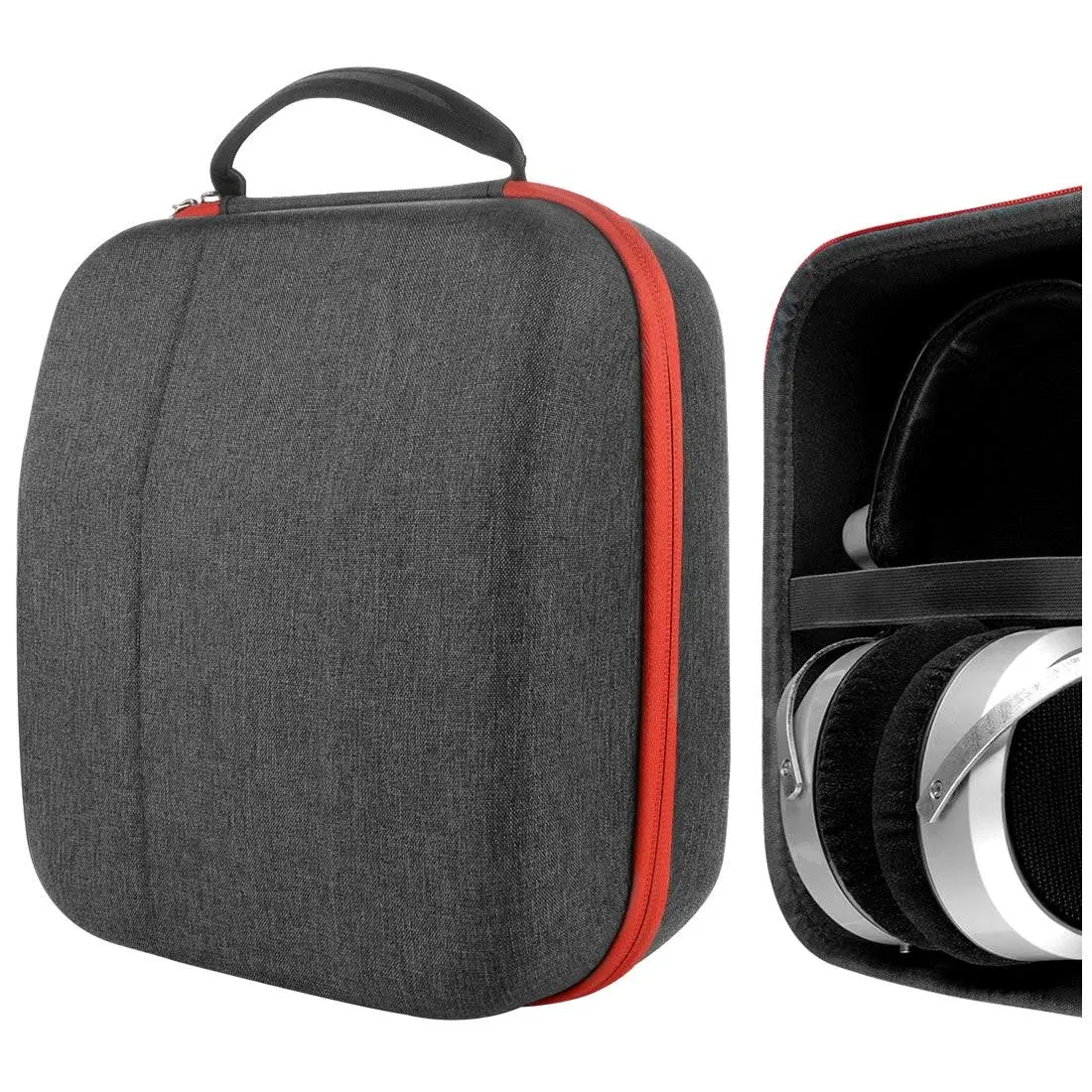 Geekria Shield Headphones Case for Large-Sized Over-Ear Headphones, Replacement Hard Shell Travel Carrying Bag with Cable Storage, Compatible with